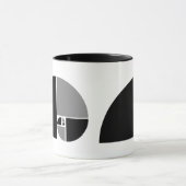 Mug Rapport d'or, spirale de Fibonacci (Centre)