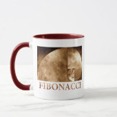 Mug Rapport d'or, spirale de Fibonacci (Gauche)