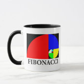 Mug Rapport d'or, spirale de Fibonacci (Gauche)