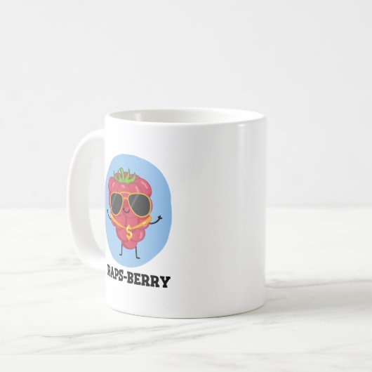 Mug Raps-berry Funny Rapper Raspberry Pun (Devant gauche)