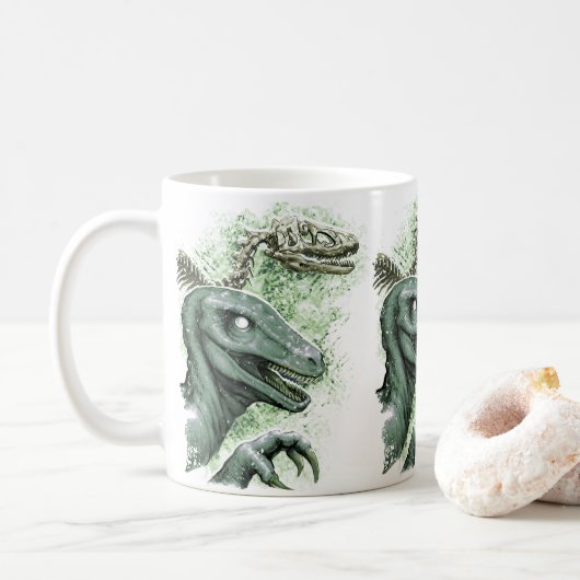 Mug Raptor en vert (Avec donut)