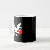 Mug Raptor Love Valentines Day Gift Dino Raptor Heart  (Devant gauche)