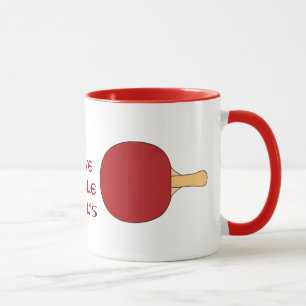 Mug Raquette de tennis de table rouge