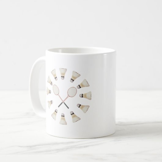 Mug Raquettes de badminton (Devant gauche)
