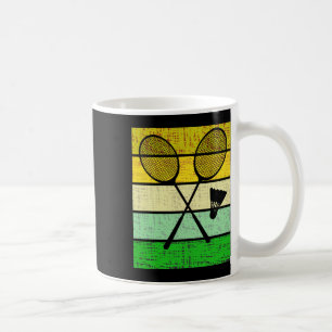 Mug Raquettes De Badminton Rétro Et Navette Badminton