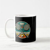 Mug Raquettes de badminton vintage volants raquettes c (Gauche)