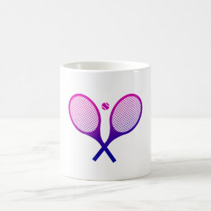 Mug Raquettes de tennis Magenta à violet Ombre