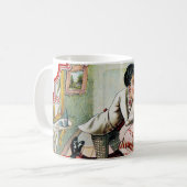 Mug Rasage vintage de salon de coiffure (Devant gauche)