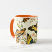 Mug Rassemblement coloré de papillons et de chenilles (Devant gauche)
