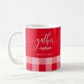 Mug Rassembler Happy Chute Rouge & Blanc Buffalo Check (Gauche)