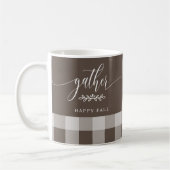 Mug Rassembler Happy Fall Brown & White Buffalo Check (Gauche)