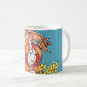 Mug Rassembler les fleurs avec un dragon (Devant droit)