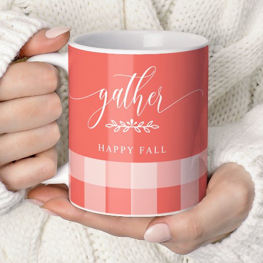 Mug Rassemblez du corail d'automne et du buffle blanc 