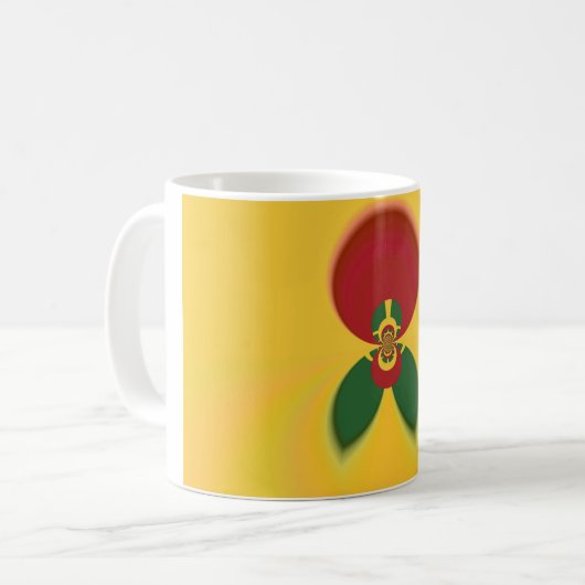 Mug Rasta Colours Art Abstrait Imprimer (Devant gauche)