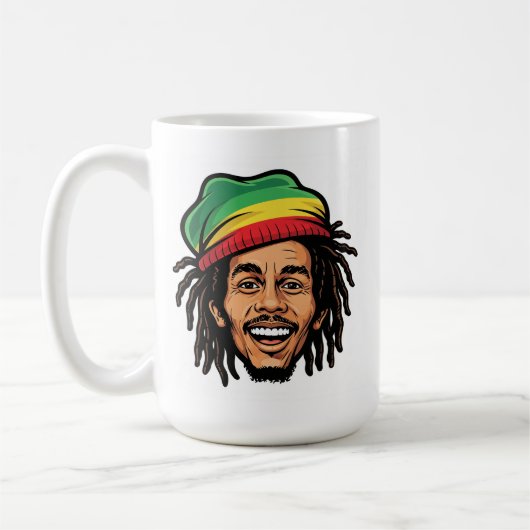 Mug Rasta Roots & Reggae Rhythms - Iconic Bob Marley (Gauche)