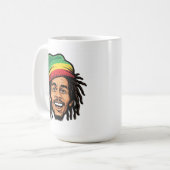 Mug Rasta Roots & Reggae Rhythms - Iconique Bob Marley (Devant gauche)