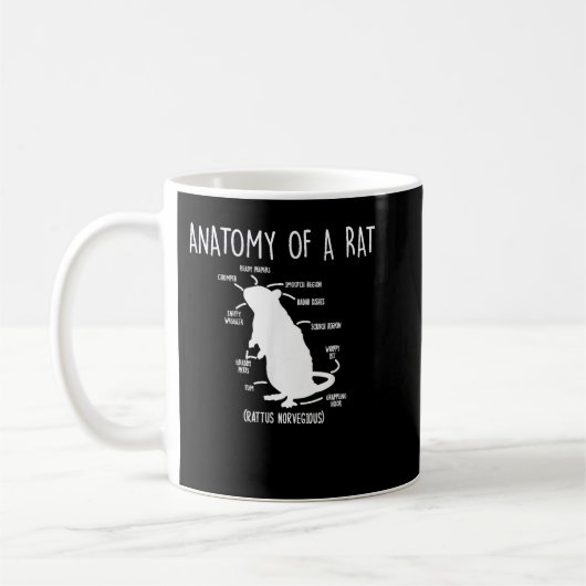 Mug Rat Anatomie souris Lover Rodent Whisperer (Gauche)