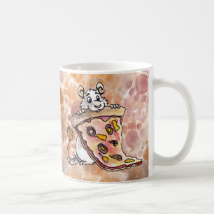 Mug Rat avec la pizza "heure pour le déjeuner ?" Tass