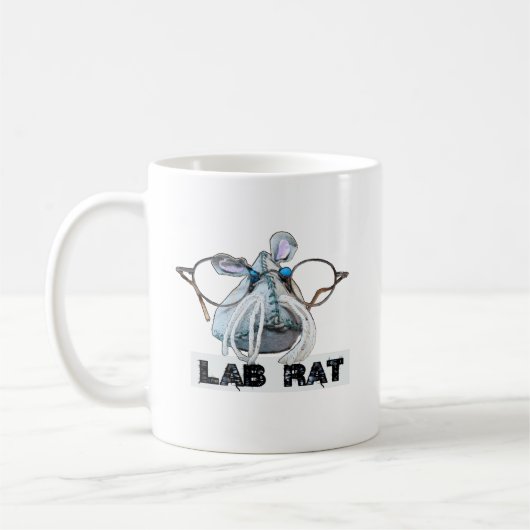 Mug Rat de laboratoire Lab Rat avec de grandes lunette (Gauche)