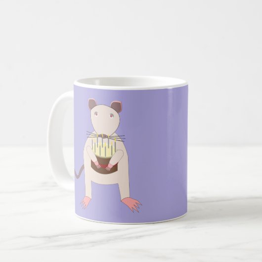 Mug Rat de Siamese avec gâteau d'anniversaire (Devant gauche)