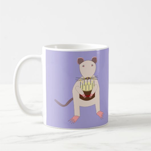 Mug Rat de Siamese avec gâteau d'anniversaire (Gauche)