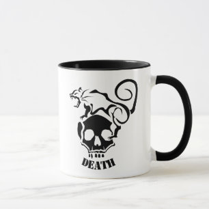 Mug Rat en colère sur un crâne mal
