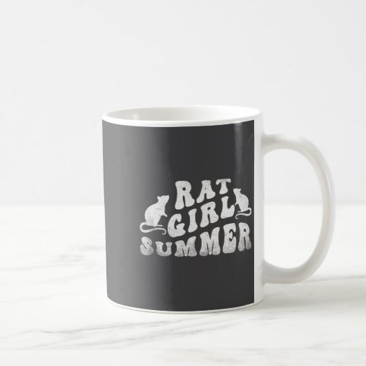 Mug Rat Girl Summer, Animal Lover, Hello Summer, Funny (Droite)
