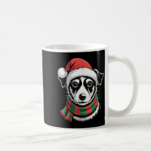 Mug Rat Terrier Chien Xmas Santa Hat Écarf Noël Cos