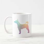Mug Rat Terrier Coloré Motif géométrique Silhouette (Gauche)