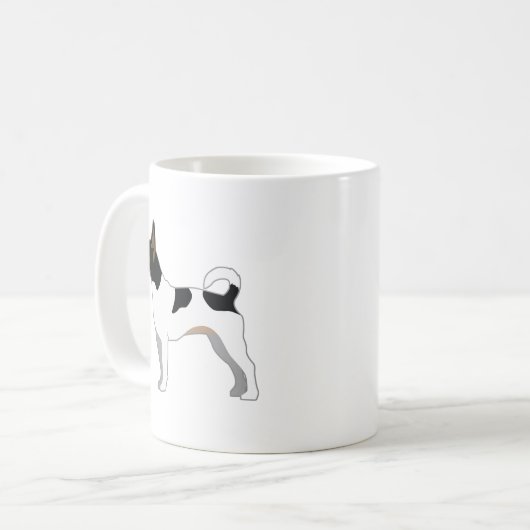Mug Rat Terrier Conception de la silhouette de base de (Devant gauche)