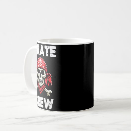 Mug Rate Crew Skull Crossbones Funny Matching Men Wome (Devant gauche)