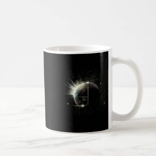 Mug Ratio d'Or Fibonacci Prof de Maths Spirale Espace (Droite)