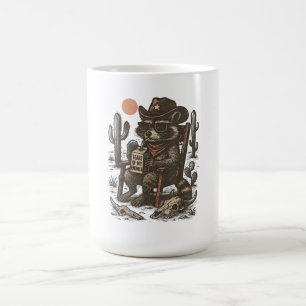 Mug Raton laveur cow-boy drôle western