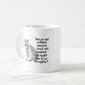 Mug Raton laveur curieux avec citation drôle sur les c (Devant gauche)
