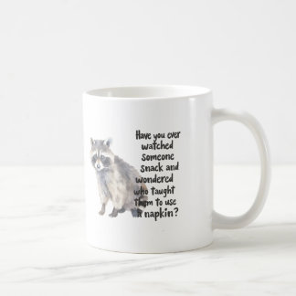 Mug Raton laveur curieux avec citation drôle sur les c
