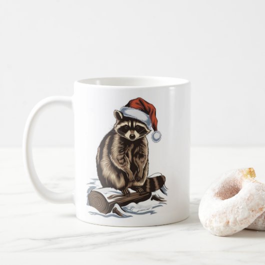 Mug Raton laveur de Noël (Avec donut)
