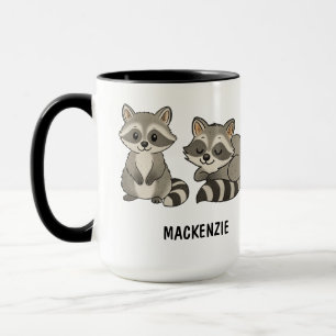Mug Raton laveur dessiné à la main personnalisable mig