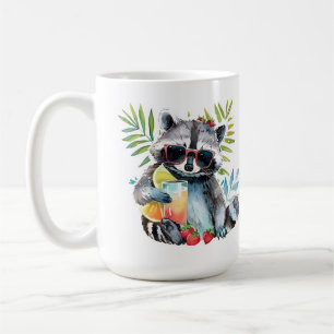 Mug Raton laveur d'été en lunettes de soleil