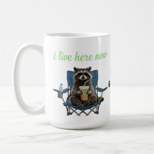 Mug Raton laveur drôle Café glacé J'habite ici mainten