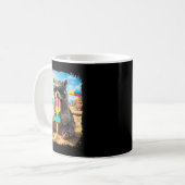 Mug Raton laveur drôle mangeant une sucette animale d' (Devant gauche)
