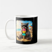 Mug Raton laveur drôle mangeant une sucette animale d' (Gauche)
