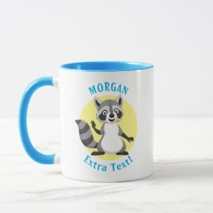 Mug Raton laveur mignon, Personnaliser le nom et le me
