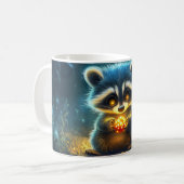 Mug raton laveur stylisé et mignon (Devant gauche)