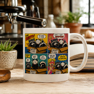 Mug Raton laveurs drôles prétendant être des chats dan