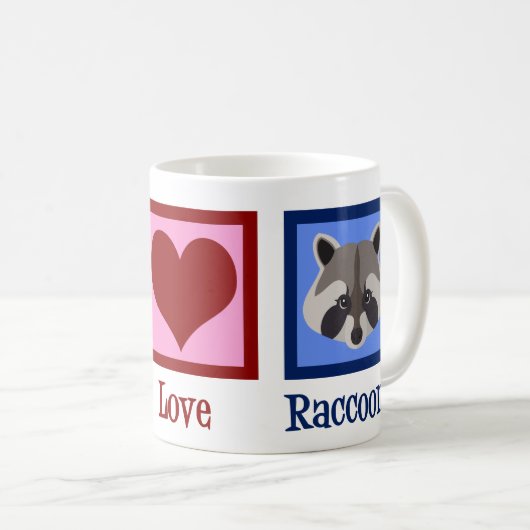 Mug Ratons Peace Love (Devant droit)