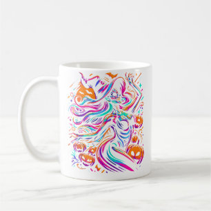 Mug Rave Techno Halloween Sorcière Edm Festival Drôle
