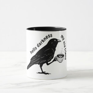 Mug Raven Crow Café Automne   Jamais plus Poète Gothiq