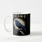 Mug Raven Crow F-craw-f Oiseau d'Halloween Fcawf Gothi (Gauche)