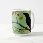 Mug Raven De Plaisir Entouré Sur Branche (Devant droit)