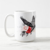 Mug Raven Gothic Roses Aquarelle Imaginaire Art Monogr (Gauche)